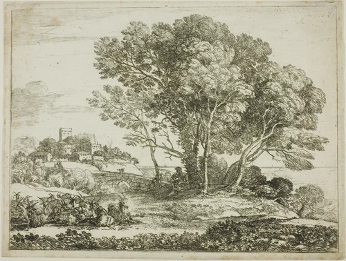 The Goatherd by Claude Lorrain, print, 1663