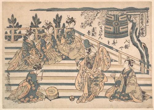The Curfew at Dōjōji by Torii Kiyomitsu, print, 1753-1773
