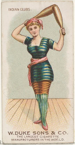 Indian Clubs, from the Gymnastic Exercises series (N77) for Duke brand cigarettes by W. Duke, Sons & Co., print, 1887