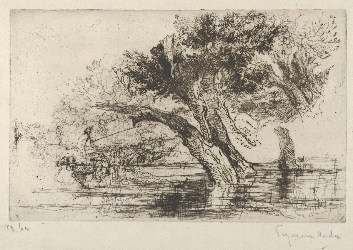 Penton Hook by Sir Francis Seymour Haden, print, 1864