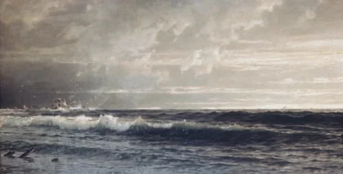Near Land's End, Cornwall by William Trost Richards, artwork, 1879