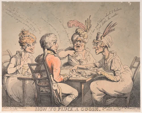 How to Pluck a Goose by Thomas Rowlandson, print, 1802