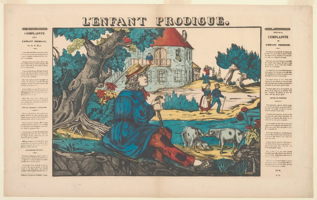 The Prodigal Son by Unknown Artist, print, 1776-1836