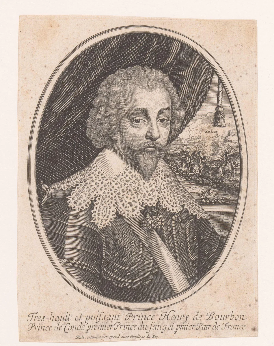 Portret van Hendrik II van Bourbon-Condé by anonymous, print, 1610-1668