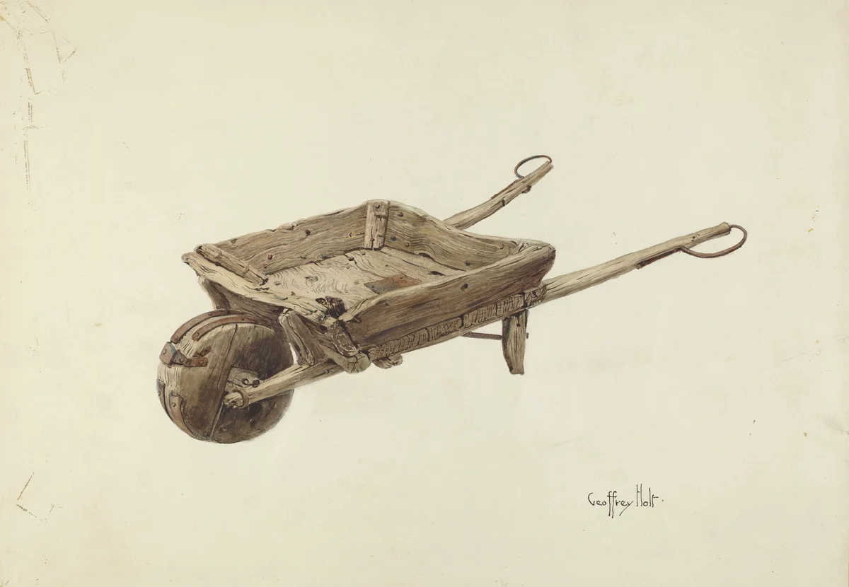 Wheel Barrow by Geoffrey Holt, index of american design, 1938