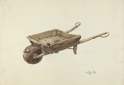 Wheel Barrow by Geoffrey Holt, index of american design, 1938