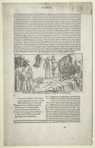Dante and Virgil with the Vision of Beatrice by Baccio Baldini, print, 1481-1485