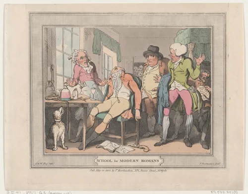 School for Modern Romans by Thomas Rowlandson, print, 1802