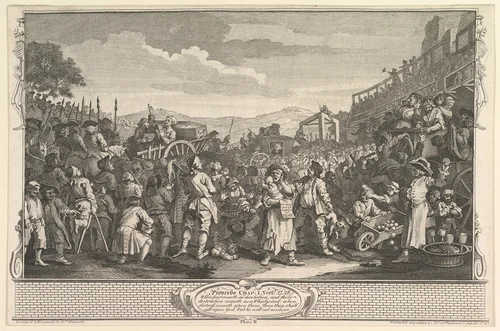 The Idle 'Prentice Executed at Tyburn (Industry and Idleness, plate 11) by William Hogarth, print, 1747