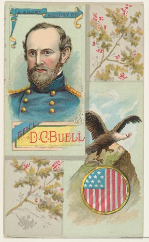A Short History of General Don Carlos Buell, from the Histories of Generals series (N114) issued by W. Duke, Sons & Co. to promote Honest Long Cut Smoking and Chewing Tobacco by W. Duke, Sons & Co., print, 1888
