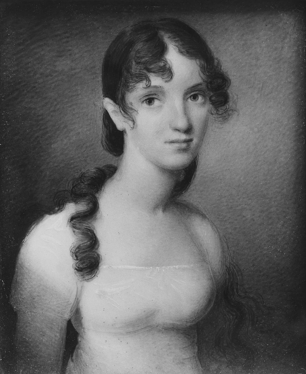 Mrs. Robert Watts (Matilda Ridley) by Anson Dickinson, artwork, 1807-1810