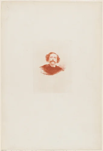 J.Barbey d'Aurevilly by Paul Adolphe Rajon, print, 1842-1888