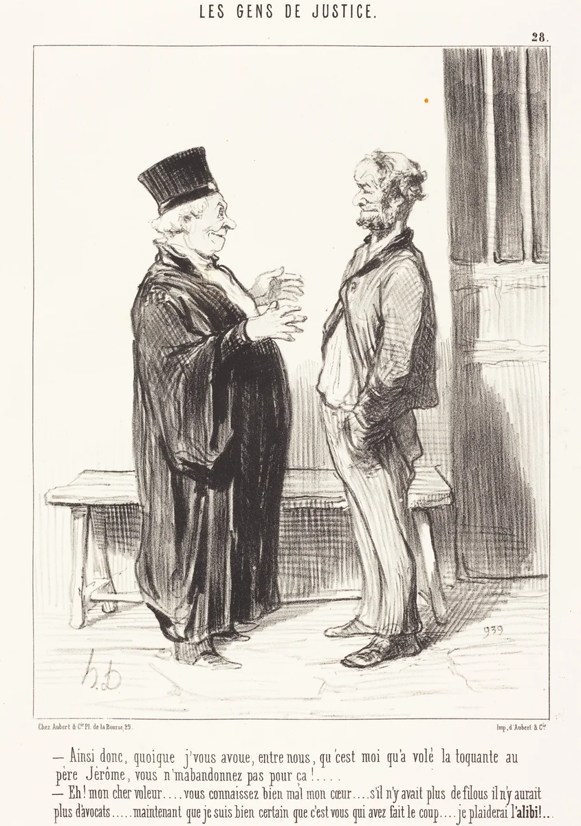 Ainsi donc, quoique j'vous avoue... by Honoré Daumier, print, 1846