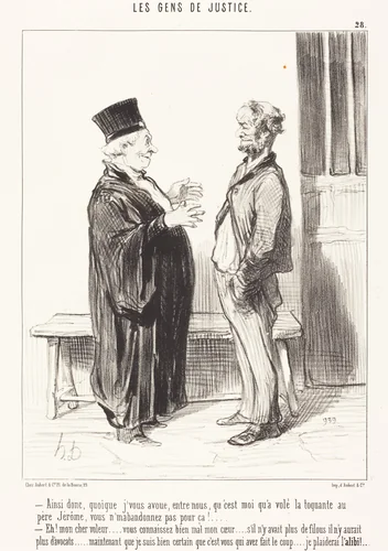 Ainsi donc, quoique j'vous avoue... by Honoré Daumier, print, 1846