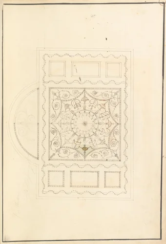 Design for Ceiling of Ladies' Dressing Room at the Pantheon, Oxford Street, London by James Wyatt, drawing, 1765-1775