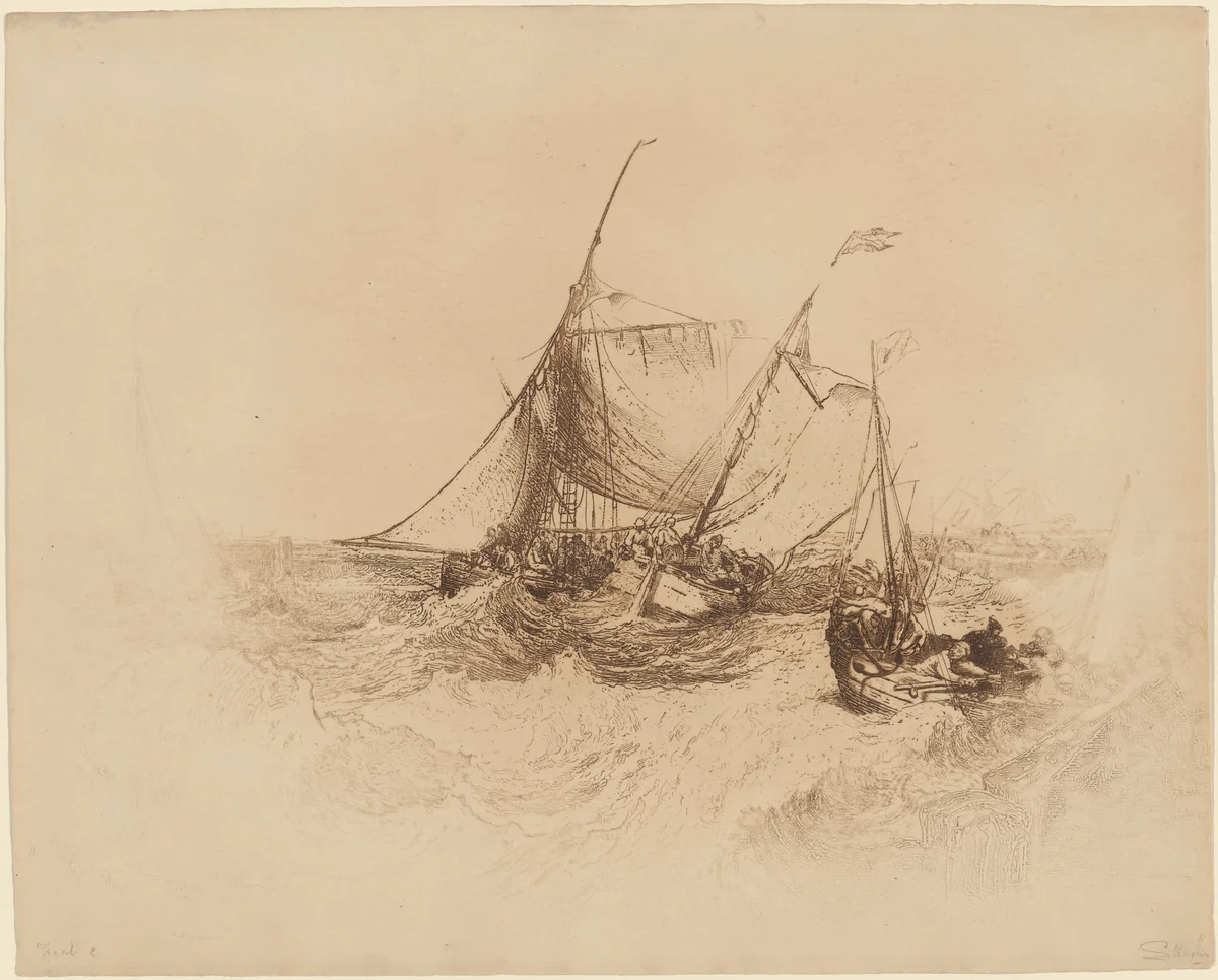 Calais Pier by Francis Seymour Haden
Joseph Mallord William Turner, print, 1874