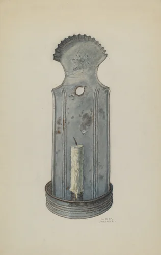 Tin Wall Sconce by Luther Wenrich, index of american design, 1939