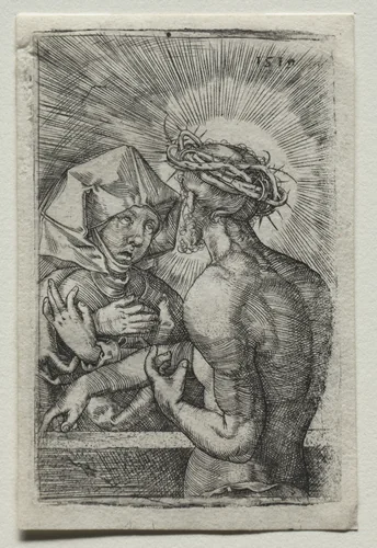 Christ and the Virgin by Hans Sebald Beham, print, 1519