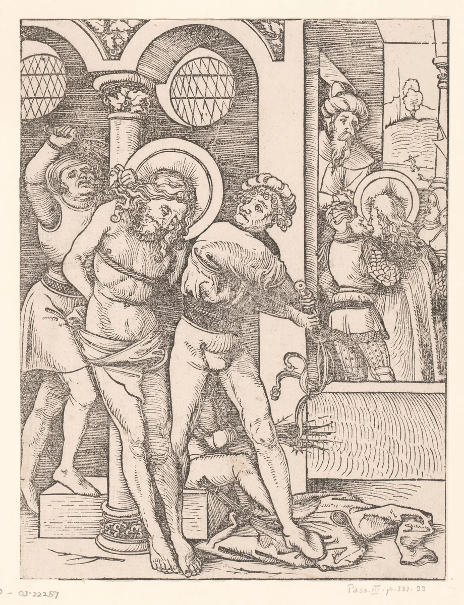 Geseling van Christus by anonymous, print, 1490-1526