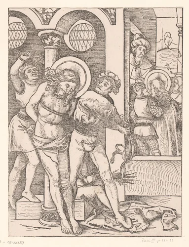 Geseling van Christus by anonymous, print, 1490-1526