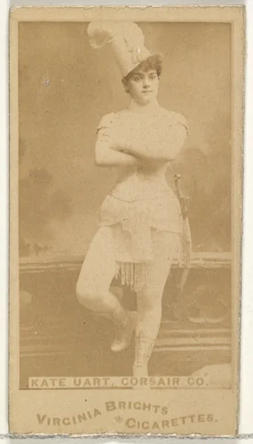 Kate Uart, Corsair Co., from the Actors and Actresses series (N45, Type 1) for Virginia Brights Cigarettes by Allen & Ginter, photograph, 1885-1891