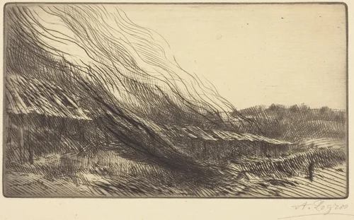 Rope-yards (Les corderies) by Alphonse Legros, print, 1837-1911