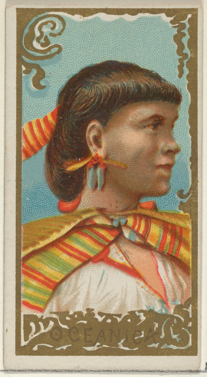 Oceanica, from the Types of All Nations series (N24) for Allen & Ginter Cigarettes by Allen & Ginter, print, 1889