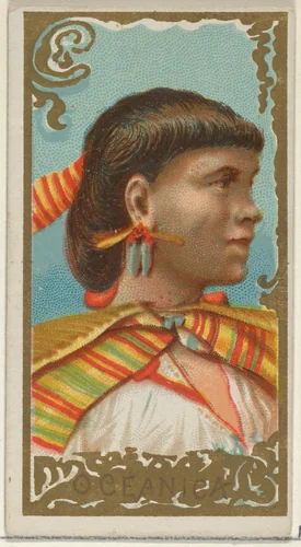 Oceanica, from the Types of All Nations series (N24) for Allen & Ginter Cigarettes by Allen & Ginter, print, 1889
