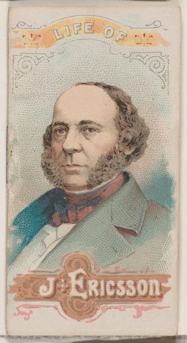 Life of John Ericsson, from the Histories of Poor Boys and Famous People series of booklets (N79) for Duke brand cigarettes by W. Duke, Sons & Co., print, 1888