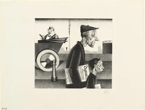 Newspaper Carrier (Zeitungsträger) from the periodical in portfolio form Die Schaffenden, vol. 4, no. 4 by Georg Scholz, print, 1921