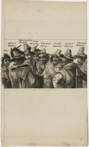 Figures in Gunpowder Plot by Unknown 19th Century, print, 1800-1899