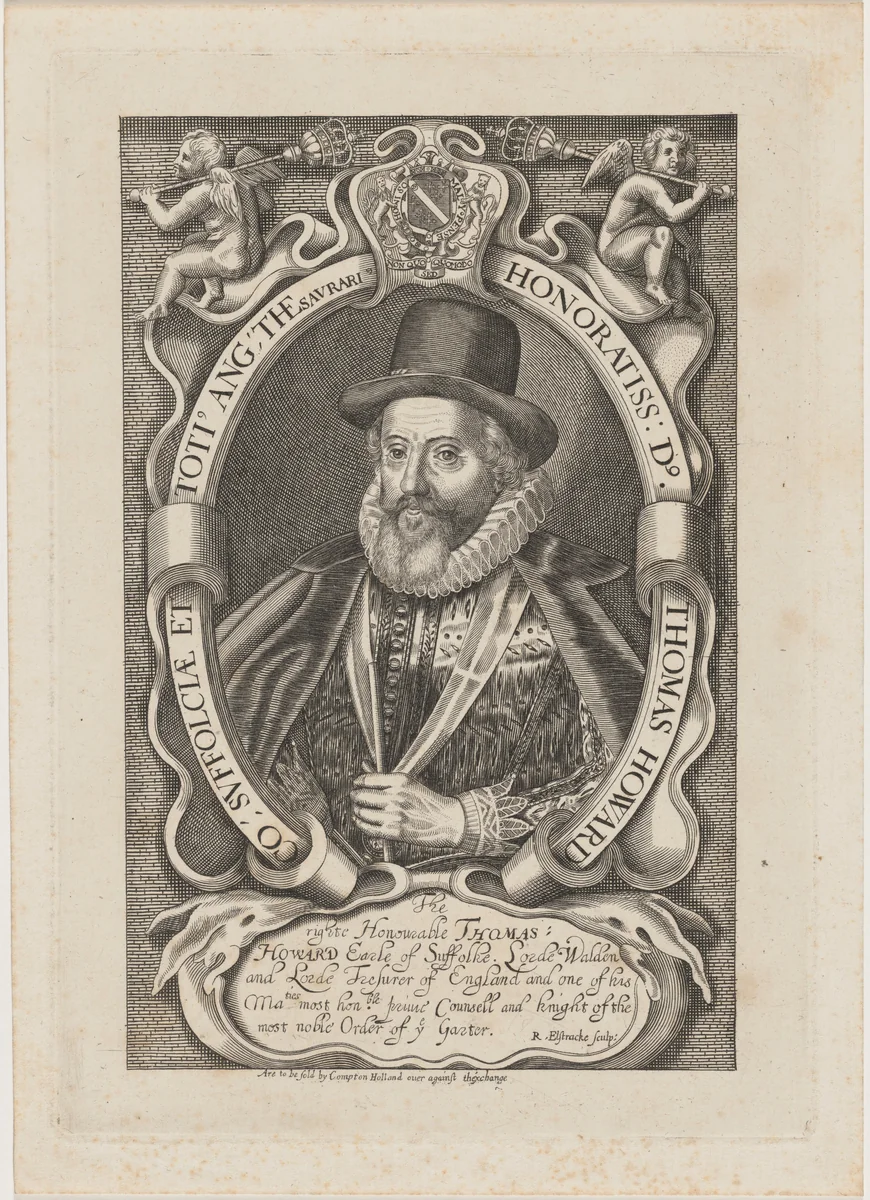 Thomas Howard, First Earl of Suffolk by Renold Elstrack, print, 1571-1625