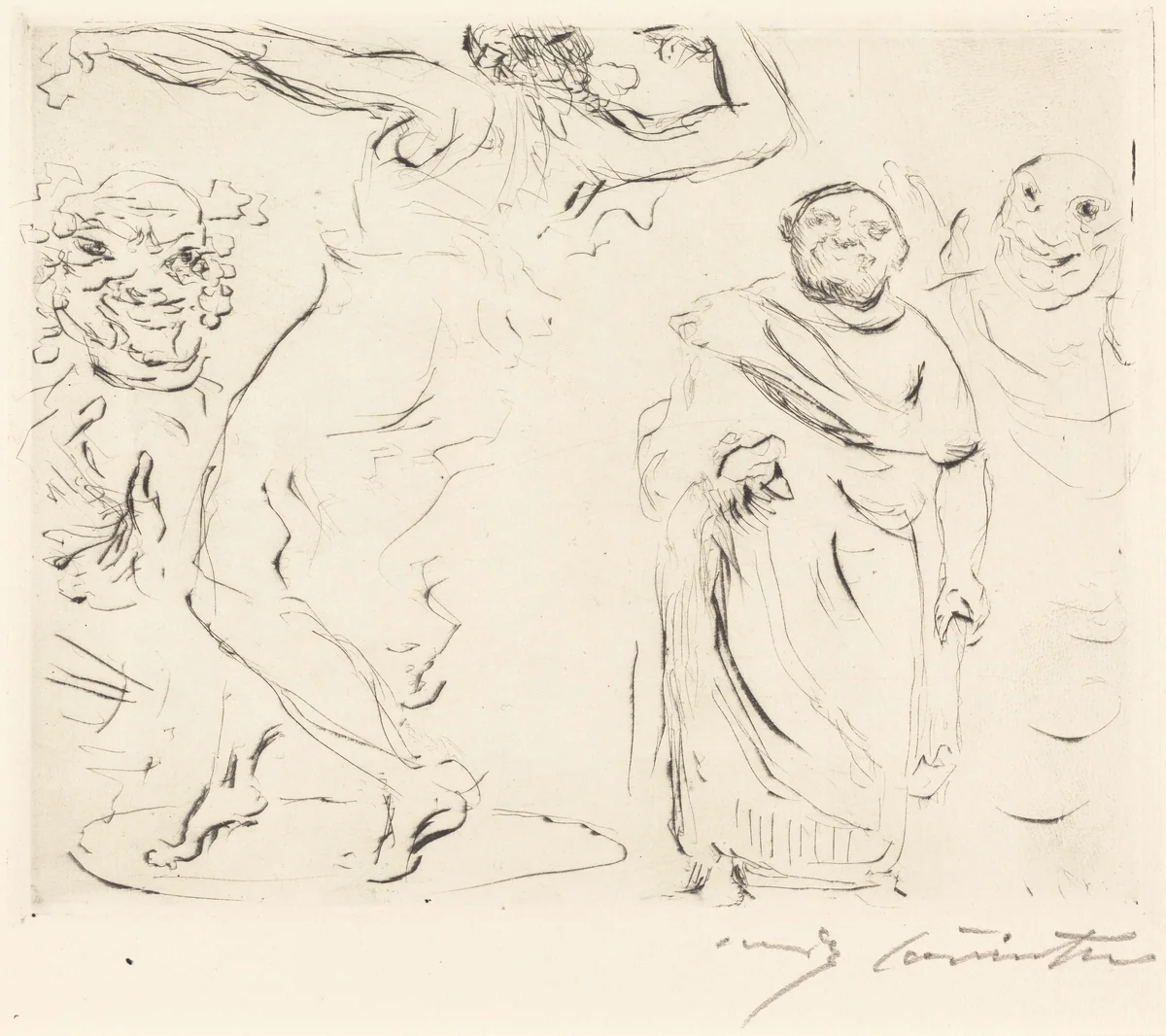 Das Gastmahl des Trimalchio: pl. XI (The Banquet of Trimalchio: pl. XI) by Lovis Corinth, print, 1919
