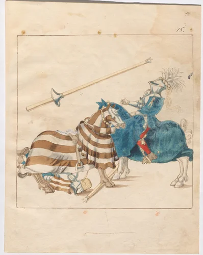 German Joust of Peace by German 16th Century, drawing, 1515