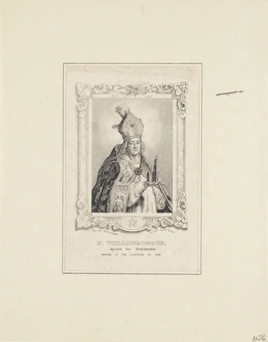 Heilige Willibrordus by anonymous, print, 1822-1845