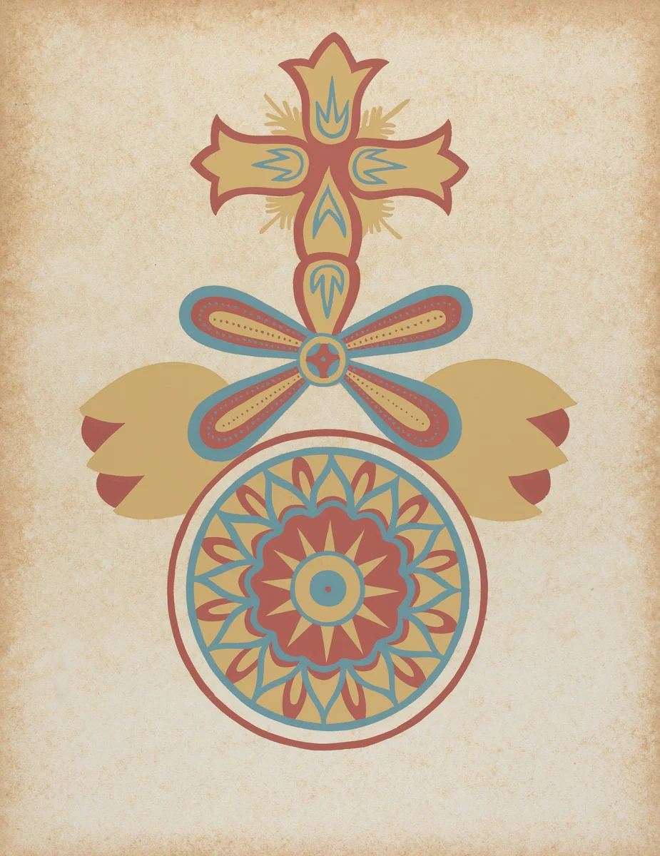 Santa Barbara Mission Doorway Design from the portfolio "Decorative Art of Spanish California" by American 20th Century, index of american design, 1935-1942