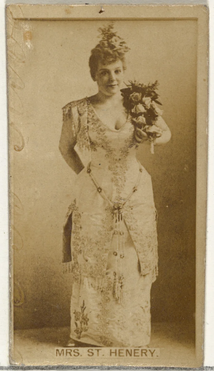 Mrs. St. Henery, from the Actors and Actresses series (N145-8) issued by Duke Sons & Co. to promote Duke Cigarettes by W. Duke, Sons & Co., photograph, 1890-1895