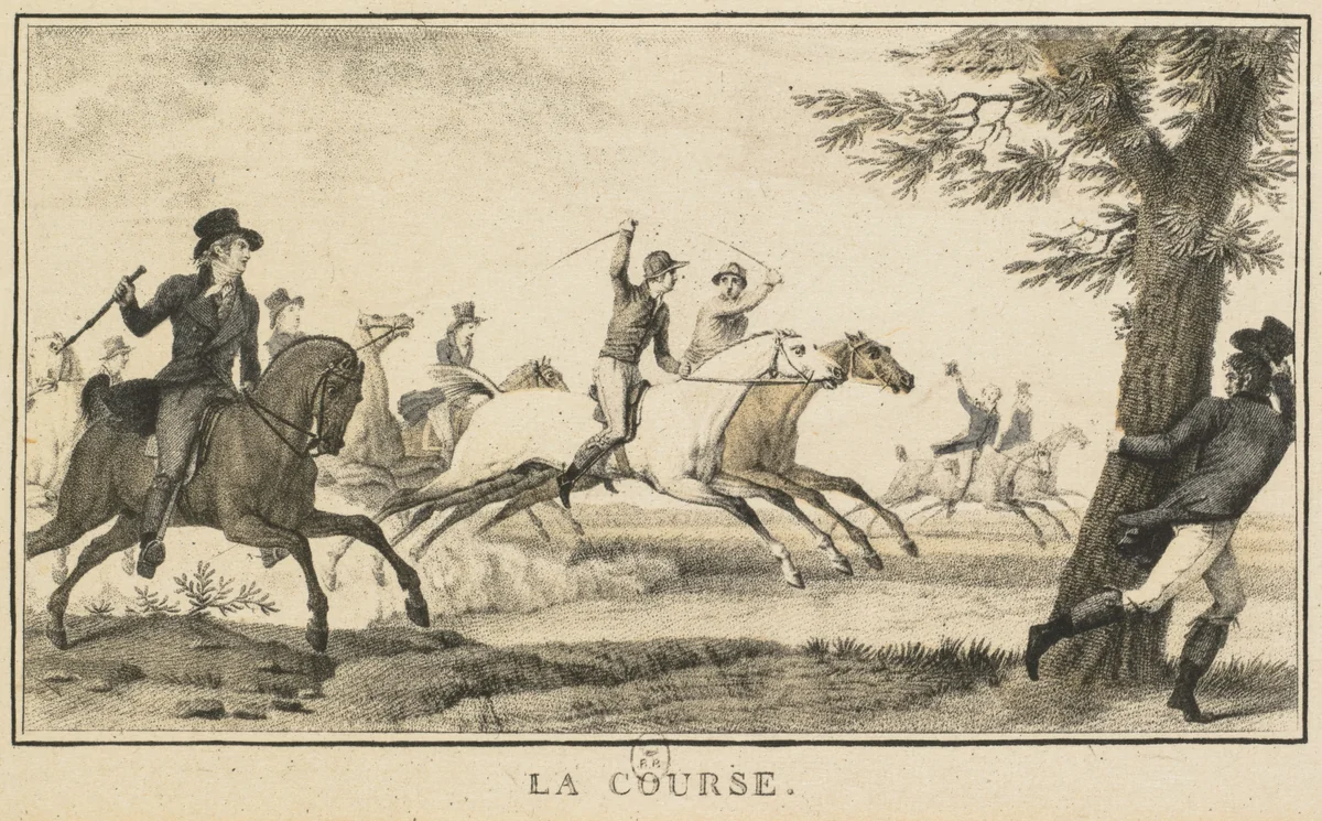 Racing Scenes: The Race (Scènes Hippiques: La course) by Carle Vernet, print, 1780-1836