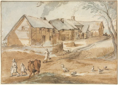 A View of Spa by Jan Brueghel, drawing, 1614-1624