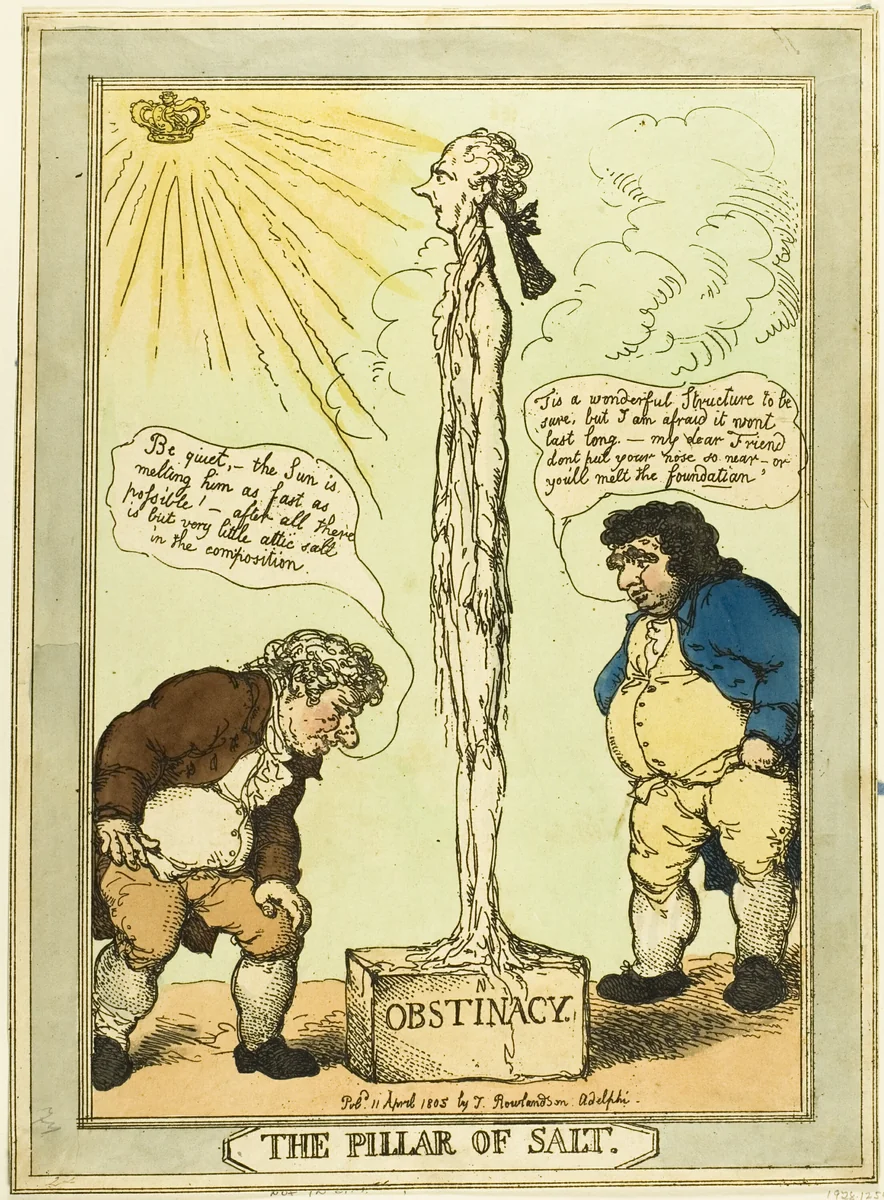 The Pillar of Salt by Thomas Rowlandson, print, 1805