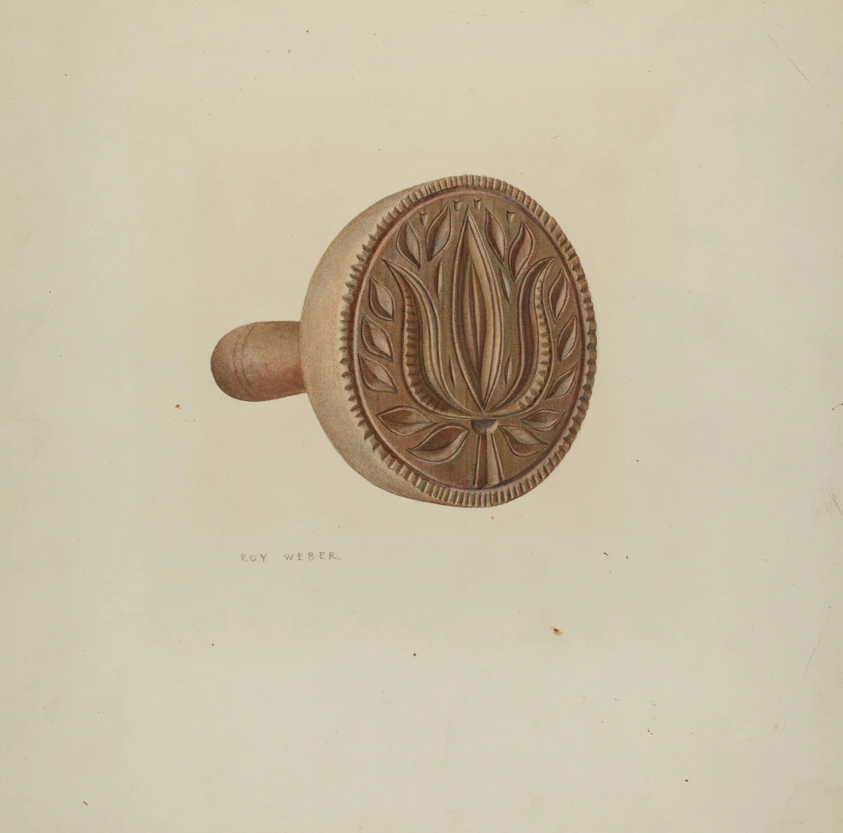 Buttermold by Roy Weber, index of american design, 1935-1942