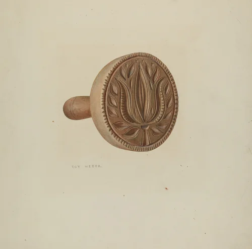 Buttermold by Roy Weber, index of american design, 1935-1942