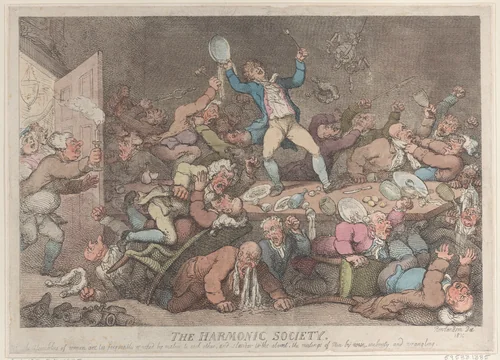 The Harmonic Society by Thomas Rowlandson, print, 1810
