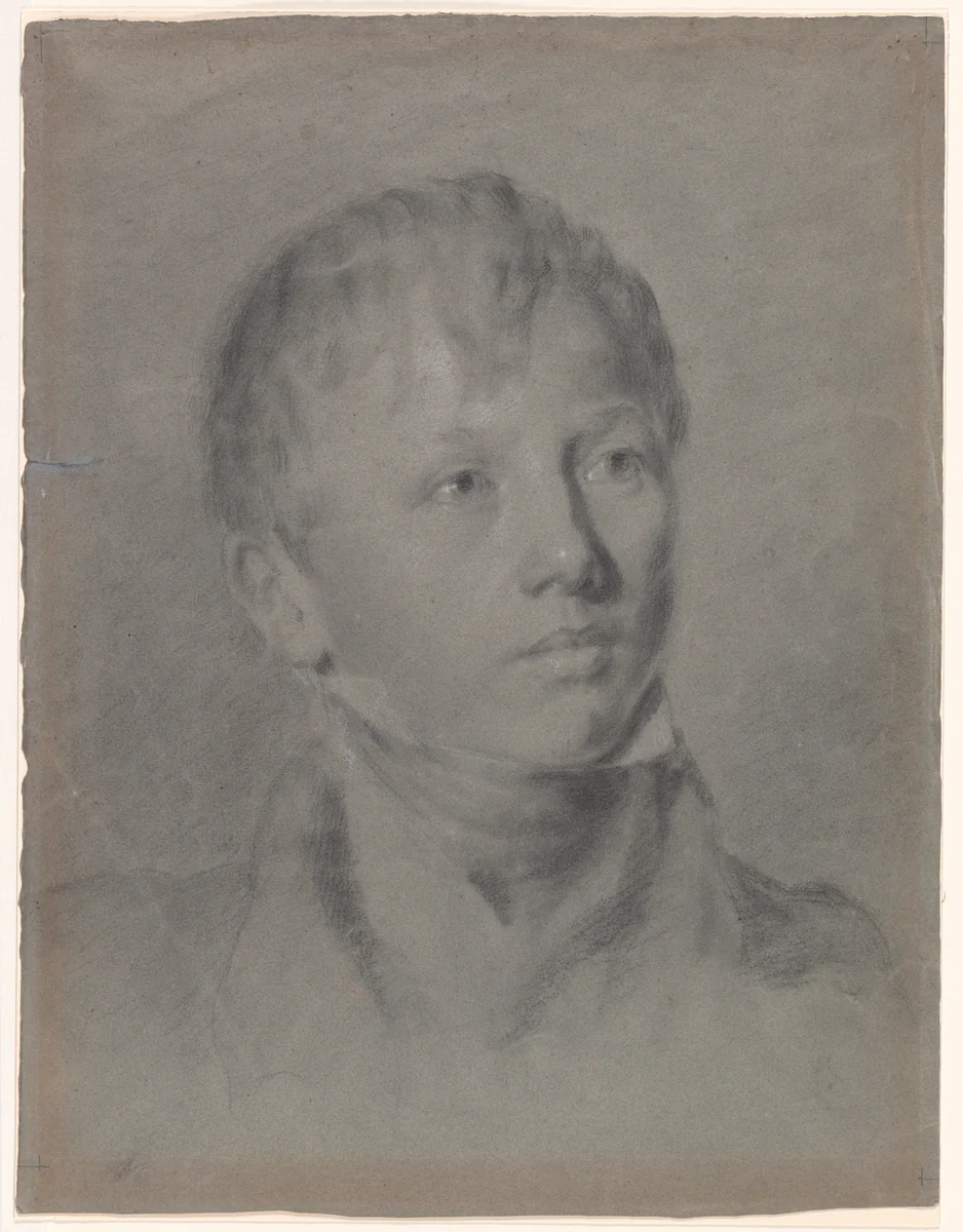 Portrait of a Young Man (recto); Sketch of a Venus (verso) by Richard Parkes Bonington, drawing, 1820-1823