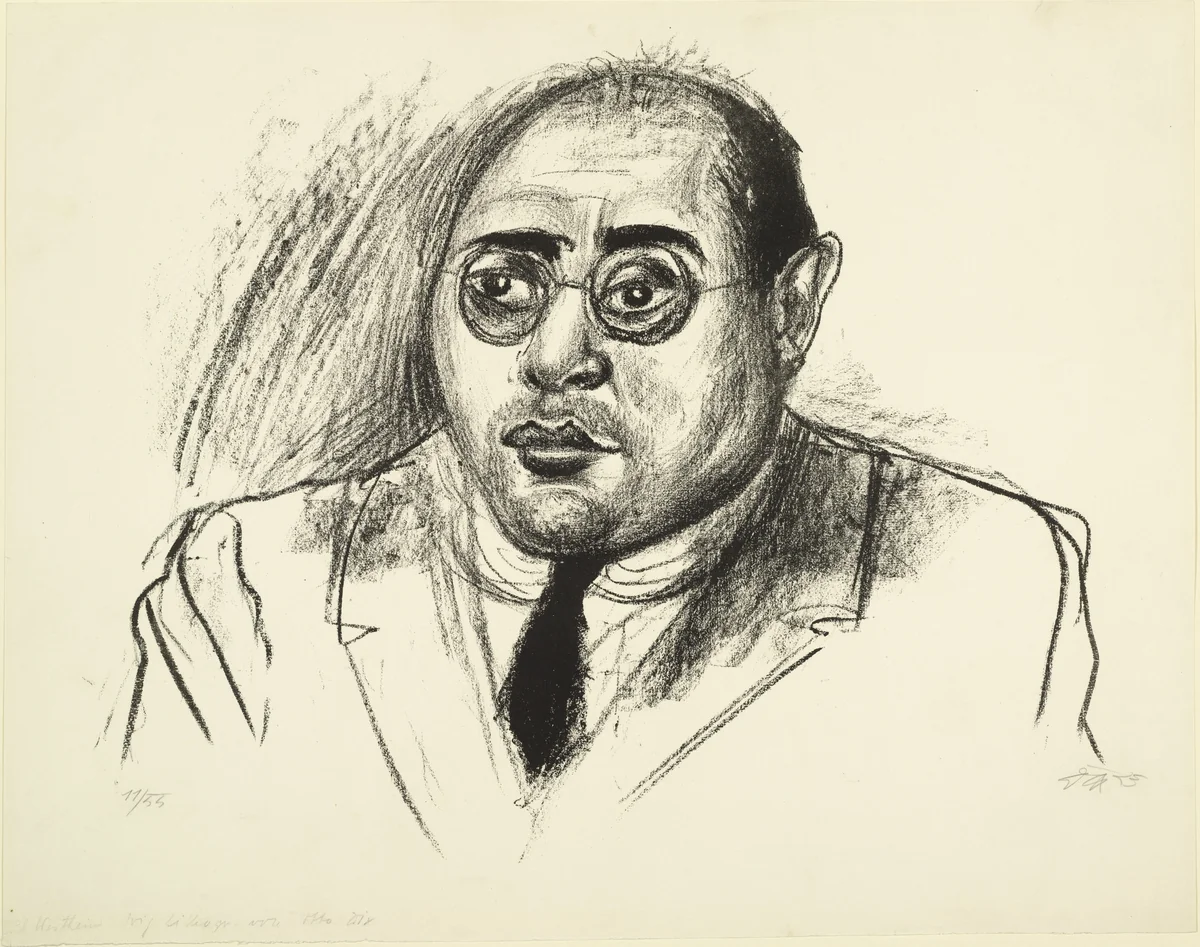 Paul Westheim by Otto Dix, print, 1923