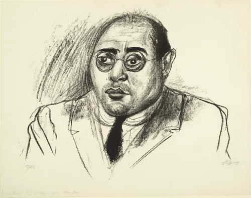 Paul Westheim by Otto Dix, print, 1923