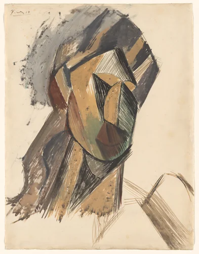 Head of a Woman by Pablo Picasso, drawing, 1909