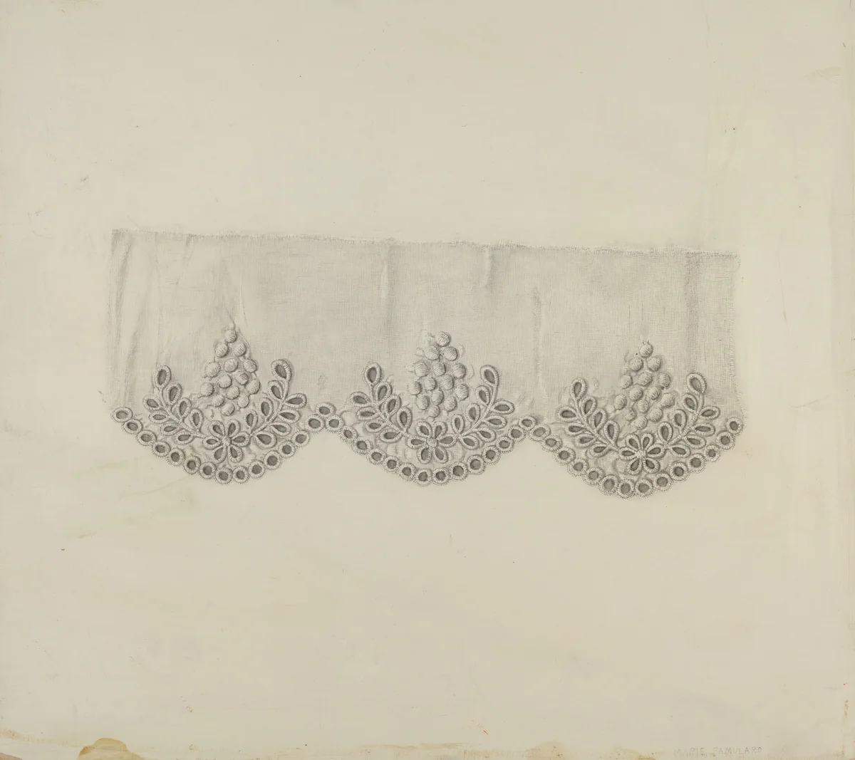 Embroidered Edging by Marie Famularo, index of american design, 1938