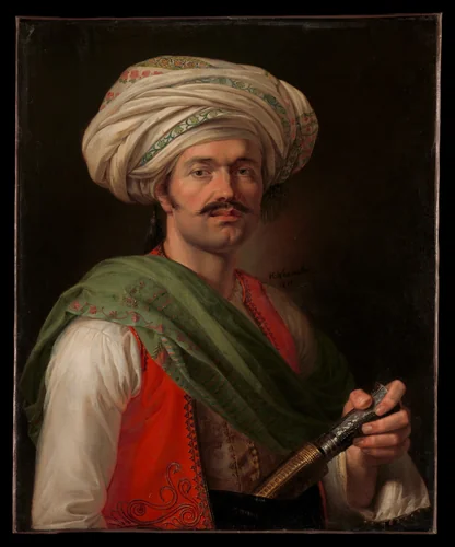 Portrait of a "Mamelouk" by Horace Vernet, painting, 1810
