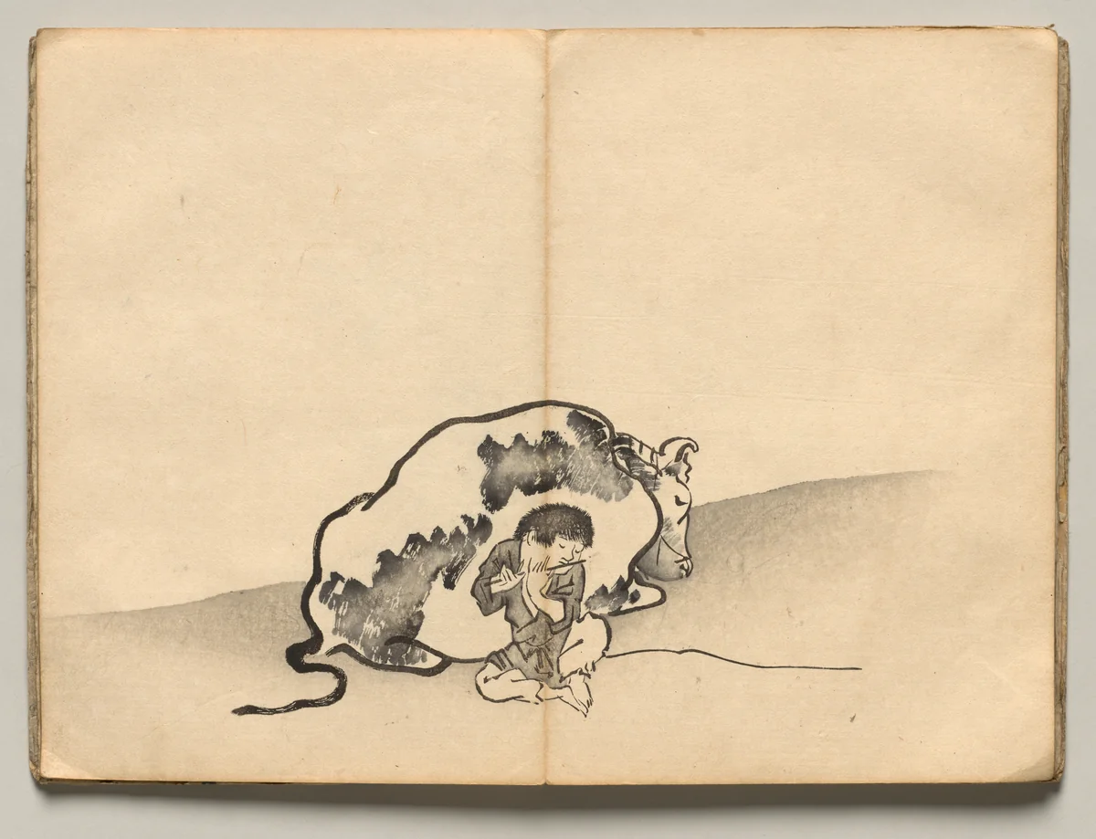 Oxherd from Ōkyo Picture Book by Maruyama Ōkyo (円山応挙), book, 1850
